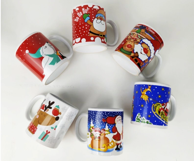 Ceramic Mug Color Glaze Cup High Temperature Cup Gift Mug Christmas Mug