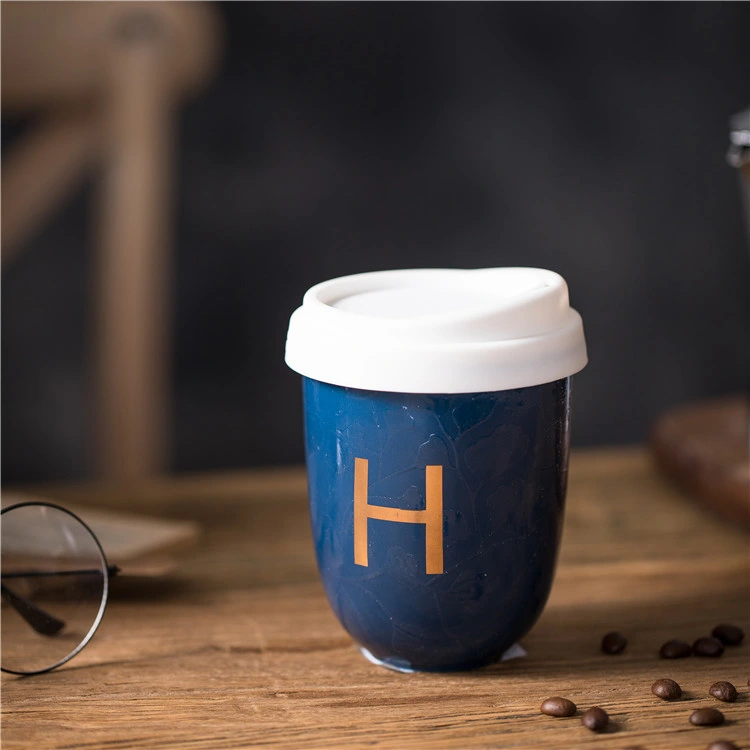 Wholesale Promotional Office Ceramic Travel Coffee Mug with Lid