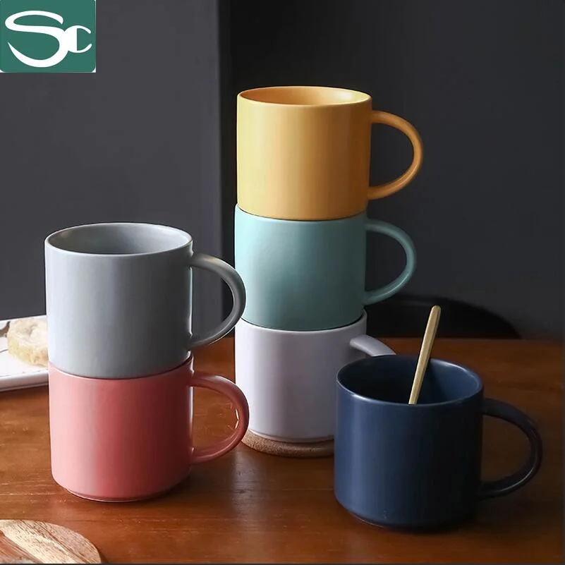 Spring Best Selling 400ml Ceramic Stackable Color Glazzed Coffee Mug