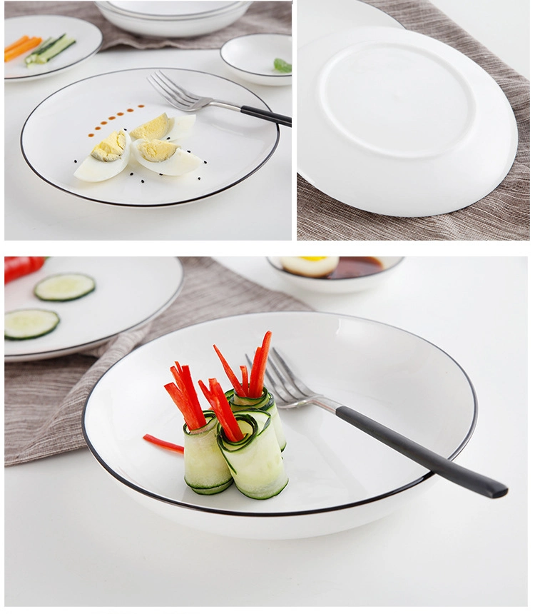 Simple Nordic Style Dish Set Household Tableware Combination Ceramic Dinner Plate Bowl Set Plate Bowl Gift Box