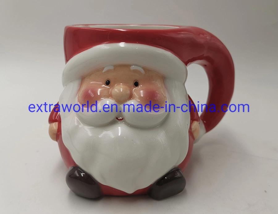 Ceramic 3D Moulded Santa Coffee &#160; Mug for Christmas Gifts