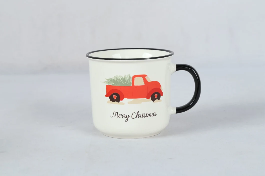 Happy Go Christmas Coffee Mug with Handle Ceramic Mug Gift Ceramics Mug