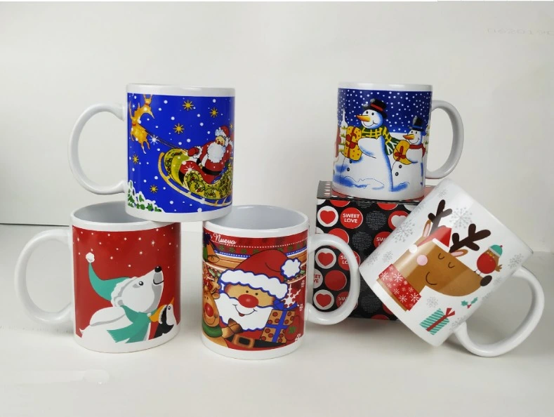 Ceramic Mug Color Glaze Cup High Temperature Cup Gift Mug Christmas Mug